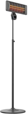 Cecotec Calefactor de Exterior Ready Warm 8200 Power Quartz Smart. Calefactor Halógeno de Cuarzo de pie o Pared, 2000 W en 2 Niveles, IP24, Mando a Distancia, Temporizador, Cobertura 15 m2