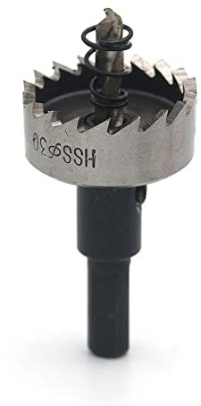 Broca HSS de 13 tamaños, broca de acero de alta velocidad con punta de carburo, diente de sierra, perforación de metal, carpintería, coronas de carpintería, 25 mm, redondas