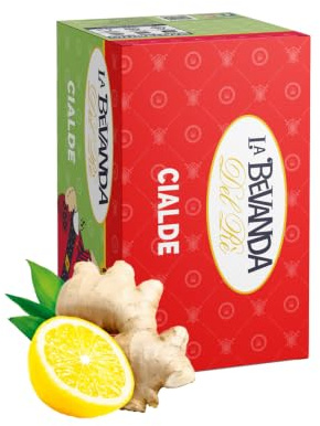 La Bevanda Del Re - Thè Zenzero e Limone, 20 Tisane in Cialde ESE Filtro Carta 44MM, Infusi Da 3,5G, 70G