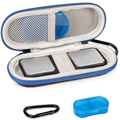 Case Compatible with Kardiamobile EKG Monitor, Hard Travel Storage for Alivecor Kardia Mobile 6L Heart Monitor with Pill Box and Carabiner Clip for iPhone & Android Devices