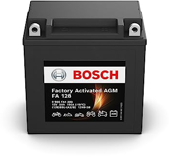 Bosch FA128 - AGM-Motorradbatterie - 12V 100A 9Ah - Geeignet für Motorräder, Motorräder, Enduros, Roller, Quads, Jetskis - Kompatibel M4F26, M4F27, BB9L-A2, BB9L-B, 12N9-3B