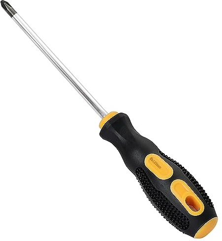 AtNeDcVh PH2 0.24 × 4.92 Phillips Screwdriver, #2 6×125mm Non-Slip Grip Screwdriver Magnetic Tip, Cross Head Screwdriver