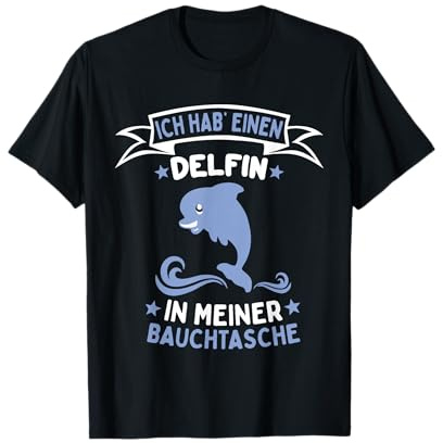 Delfin in meiner Bauchtasche Party Outfit Sommer Mallorca T-Shirt