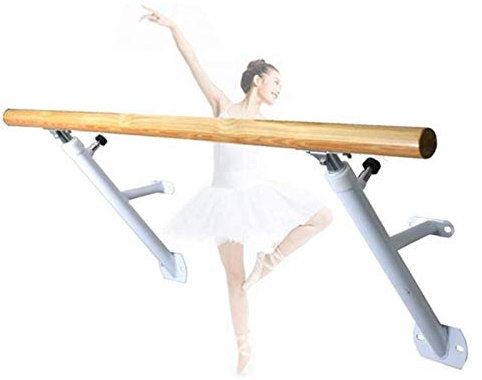 Wandmontage-Tanzstangenstange, höhenverstellbare Ballettstange, auf Kinder-Erwachsenen-Studio-Gymnastikraum-Streckstange anwenden (weiß 1,5 m)