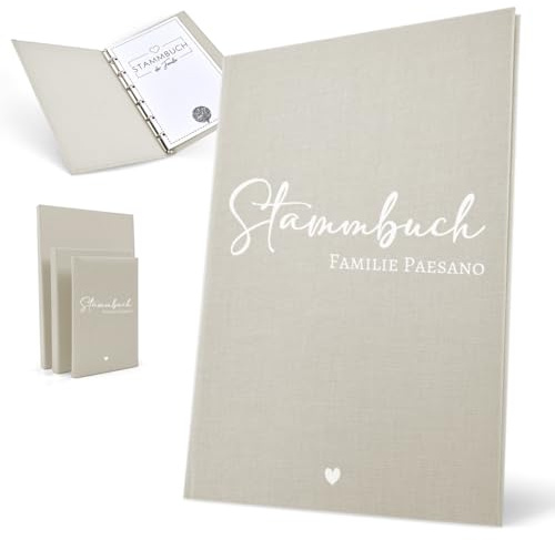 Stammbuch der Familie 'Claudi' Nr. 303 inkl. Personalisierung (A5, Creme)