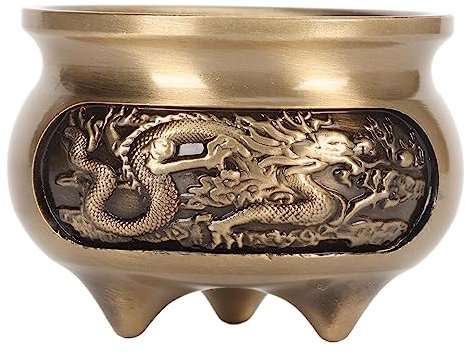 Bruciatore di Incenso in Ottone con Supporto Per Bastoncini di Incenso, 3,8x3,4 Cm Porta Bruciatore di Incenso Antiruggine Ciotola Per Bruciatore Incenso Per Decorazioni Artigianali(Bronzo)
