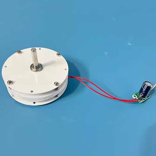 LeTkingok Generador de Imán Permanente Sin Núcleo Tipo Mini Disco de 80x25mm, Generador Hidráulico de Viento DIY de Alta Eficiencia, Baja Velocidad y Baja Resistencia, 20W