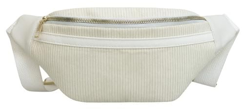 YWKJDDM Bauchtasche Beige, Hüfttasche für Sport Outdoor Stadt, Fanny Pack Bauchtasche Festival Damen Bauchtaschen zum Einkaufen Dating Reisen und Arbeiten(Beige)