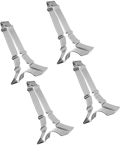 Eiffelturm Keksformen aus Edelstahl 4 Stück Silber