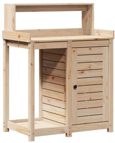 vidaXL Pflanztisch mit Ablagen 82,5x50x109,5 cm Massivholz Kiefer