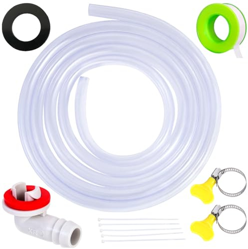 FullMayPro 1,8 m Klimaanlagen-Ablaufschlauch, 1,9 cm tragbarer AC-Ablaufschlauchanschluss, 2,0 mm dick, nicht leicht verformbar, Ersatz für universelle Mini-Split-AC-Einheit und
