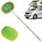 Bemece Car Wash Brush Kit with 43.3 Telescopic Handle, Car Washing Brush with 2 in 1 Chenille Microfiber Mop Heads for Cleaning Truck, Caravan, Scratch Free(1 Car Wash Brush,1 Replacement Cloth Head)