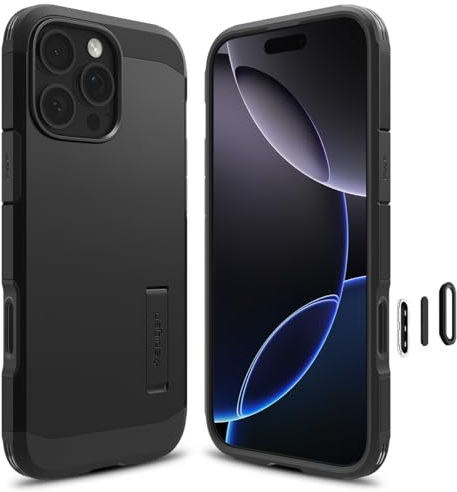 Spigen Tough Armor T (AI) MagFit Case for iPhone 16 Pro Max [Camera Control Button Covered] [MagSafe Compatible] [Military Grade Drop Protection] - Black