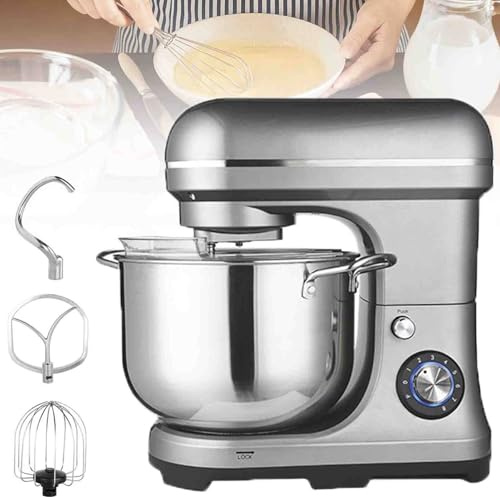 HNBYLMM Robot Pâtissier - 2000W - Bol mélangeur en Acier Inoxydable 10L - avec Fouet, Crochet pétrisseur et Batteur Plat - 8 Vitesses- pour la Cuisson du Pain à gâteau