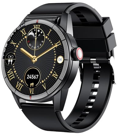 Pzuryhg Montre intelligente de fitness avec écouteurs, montre de sport, écouteurs sans fil intégrés, montre intelligente de course à pied, montre intelligente multifonction pour le cyclisme, la