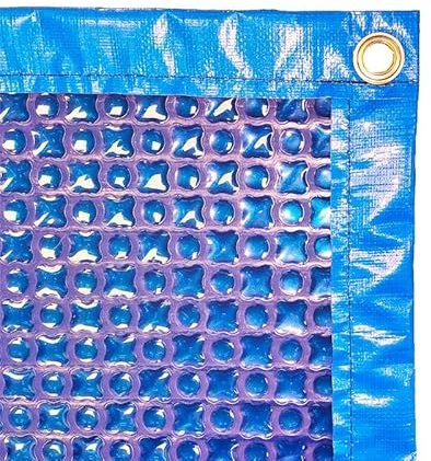 Bâche à Bulles Piscine 8x3,5 m Optimal Dark Blue 500 microns - Bordée 4 côtés + Oeillets Posés + Bâchette Protection - Direct Usine