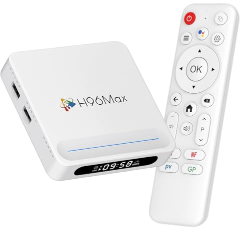 LEFFOT H618 Plus Android 14.0 TV Box 2025, 4 Go RAM 128 Go ROM, 4K Ultra HD Boitier TV, Boitier IP-TV avec Contrôle Vocale, 2.4G & 5G WiFi 6, BT 5.4, HDR10, pour Home Streaming