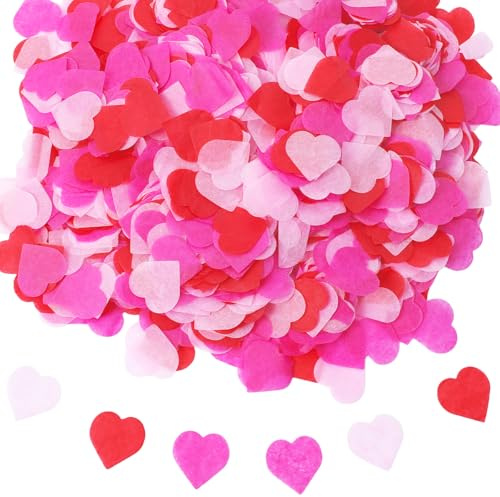 Herz Papier Konfetti Hochzeit Herzen Konfetti Tischkonfetti Verlobung Deko Geburtstag Weihnachts tischdekoration Bunt weihnachten Heart Streudeko Tischdeko Papierkonfetti Tischkonfetti