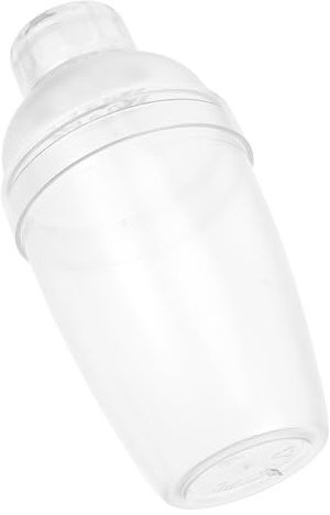 OFFSCH Shaker Cocktail Trasparente con Scala Integrata e Colino Bicchiere Miscelatore Facile da Pulire per Cocktail Proteine e Bevande Casa