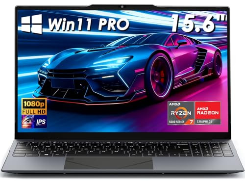 Kayoote Win 11 pro Ordenador Portátil 16GB RAM DDR4 1TB SSD 15,6 Pulgadas FHD Ryzen 7 5700U Procesador Laptop con USB 3.0 WiFi Bluetooth 5.0 reconocimiento de Huellas Dactilares teclado retroiluminado