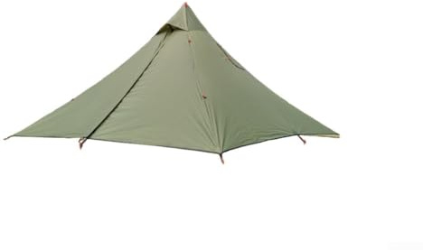 Camping-Tunnelzelt für zwei Personen, mit Doppeltüren und reißfestem 210T-Gewebe, leichter Rahmen aus Aluminiumlegierung (Außenzelt, grün)