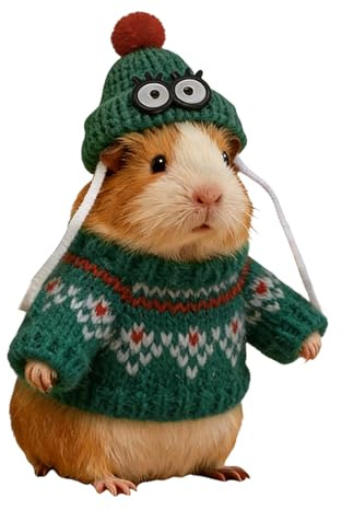 Suéter de hámster para pequeños roedores, con capucha de animales, ropa y trajes para mascotas, ropa cálida para animales pequeños como disfraz, para conejos, cobayas, hámsteres, hurones, chinchill
