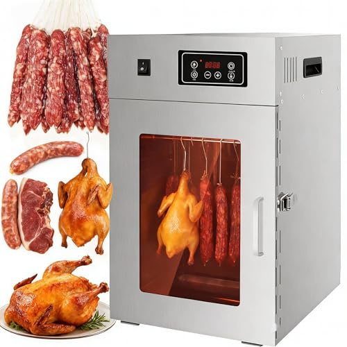 DIUNAOZI Essiccatore per Salsicce E Macchina per Carne Secca, Essiccatore Alimentare di Livello Commerciale con Ganci per Appendere, Potenza 800 W, Essiccazione Uniforme, Facile da Pulire