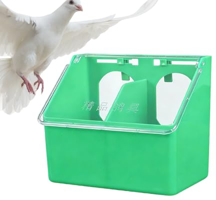 para Aves | Dispensador con Doble Salida - Dispensador de Alimento para Palomas - para Periquitos Codornices Loros Aves de Corral Gallinas Interior Exterior