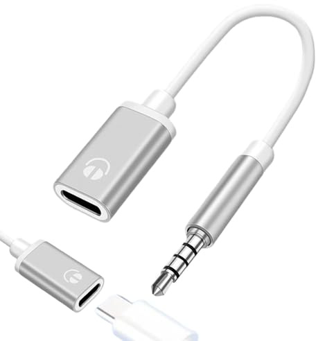 USB Typ C Audio Adapter | 3,5 mm Male To Type C Female Flat Head | Konverter PE 10 cm Lightweight 5 g Analog Sound Jack Cable | Smartphone Tablet Multimedia Listening Music Calls Travel Daily