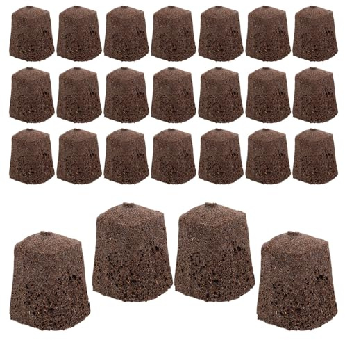 GRADENEVE 30 Blocs de Tourbe Brune 30 Pièces pour Culture Hydroponique Facile à Planter, Polyvalents et Adaptés à Différentes de Culture de Plantes