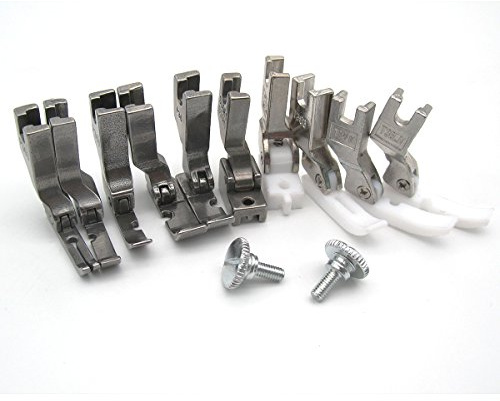 CKPSMS Marke - 1SET # KP-PF10 Kompatibel mit JUKI BROTHER SINGER CONSEW HIGH SHANK NÄHMASCHINE 10-TEILIGES ZIPPER FOOT SET