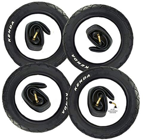CBK-MS 4X 12 12.1/2 x1.75 x 2.1/4 = 47-203 Reifen + Schlauch mit 45° Winkel Autoventil Kinderwagen Roller Dreirad Laufrad Fahrrad Anhänger
