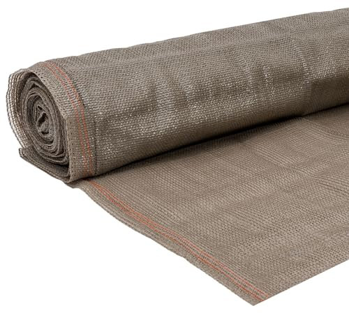 Brise vue jardin - Brise vue occultant - Rouleau Brise vue - WerkaPro 10826 - Brise Vue Renforcé Taupe - Tissage renforcé de 150gr/m2 - Rouleau de 2 m x 10 m - En polyéthylène