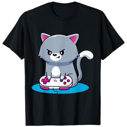 Niedliche Gaming Katze Video Game Computer Videogame PC T-Shirt