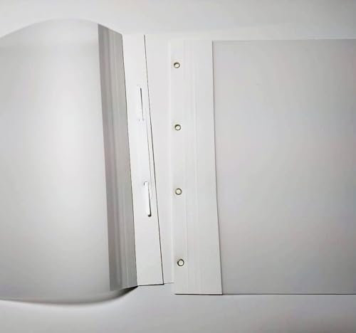 Ösen-Schnellhefter DIN A4, 4-er Ösung, bis 100 Blatt, Lederoptik, transparent satiniert, VPE = 100 Stück, Serie = Zart (hochweiß)