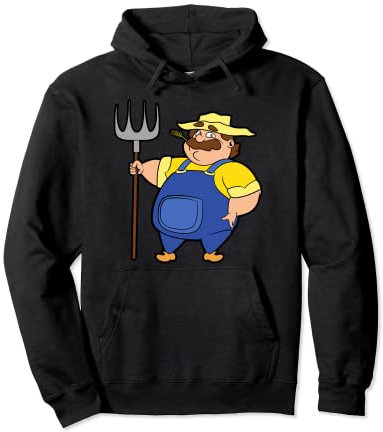 Pitchfork Hayfork Agriculture Husbandman Farmer Farm Farming Pullover Hoodie