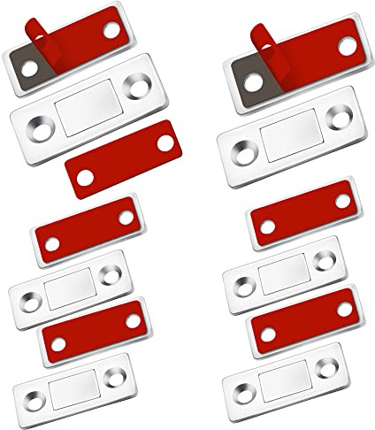 Monliful Cabinet Magnetic Catch 6 Pack Ultra Thin Cabinet Door Magnetic Catch for Drawer Magnet Adhesive Cabinet Latch Magnetic Closures for Sliding Door Closure Kitchen Closet Closer