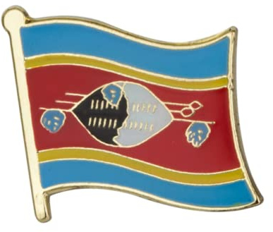 Pin de metal esmaltado con la bandera nacional de Eswatini, Metal