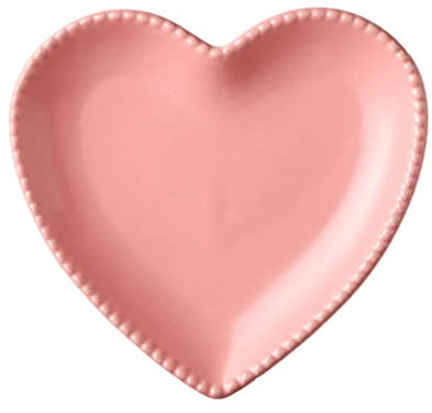 Yardwe Vassoio Colazione Rosa di di in Porcellana Piatti Dessert a Forma di Cuore Decorativo per Appetitore Snack di Rosa Piatti A Forma Di Cuore