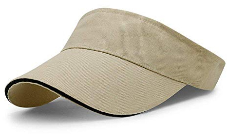 VSUSN Unisex Visor Cap Sonnenhut Einstellbar Sommerhut mit Klettverschluss für Damen und Herren,Beige