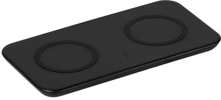 VIVANCO Dual Wireless Fast Charger, induktives QI Ladepad, USB Type-C™. Mit 2X 10W kabellos Laden