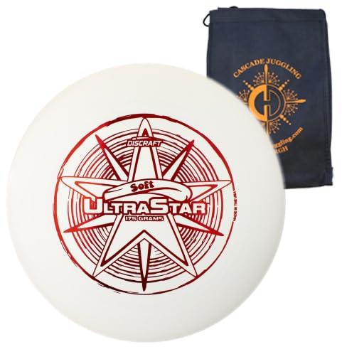 Discraft Soft Ultrastar Fliegenscheibe, 175 g, weiche Version Ultimate Frisbee Wettbewerbsspezifikation – inklusive Cascade Jongliertasche
