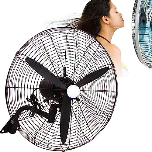 Ventilatore A Parete Industriale, Ventilatore Ad Aria Per Impieghi Gravosi, Ventilatore A Parete Domestico. 3 Modalità Di Volume D'Aria, Oscillazione Silenziosa Di 120°, Per Patio, Serre,78cm/30″