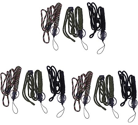 Ciieeo 3er-Sets Survival Gear Lanyard Id-Halsband Mit Schlüsselanhänger Geflochtene Kordel Für Outdoor-Sport Camping Wandern 6 Stück * 3