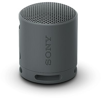 Sony SRS-XB100 - Wireless Bluetooth, Portable, Lightweight, Compact, Outdoor, Travel Speaker, Durable IP67 Waterproof & Dustproof,16 HR Battery, Versatile Strap, Hands-Free Calling, Black (Renewed)