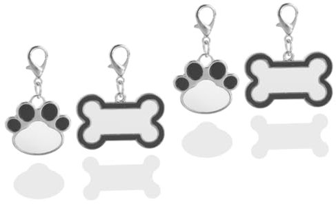 EXCEART 4stücke Sublimation Haustiermarken Leere Hundemarken Und Katzenmarken -erkennungsmarken Für Hunde Und Katzen Personalisierbar Leicht Und Langlebig
