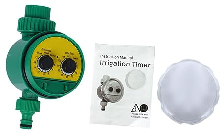 Temporizador Abs Riego Giratorio Programable Control de Jardín | Ciclo de Agua Ajustable, para Jardín en Azotea y Villa, Usa 2 Pilas Aa No Incluidas