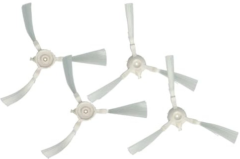 vhbw 4X Cepillo Lateral Compatible con Rowenta X-plorer Serie 45 Aqua RR8277, RR8277WH Robot Aspirador - Set cepillos, Gris/Azul