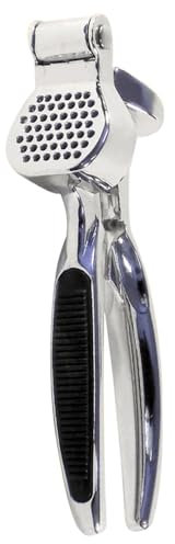 TSA Alloy Steel Garlic Press Heavy Duty Garlic Crusher Professional Garlic Presser Ginger Mincer Garlic Chopper Peeler Easy to Clean & Durable for Kitchen Food Helper