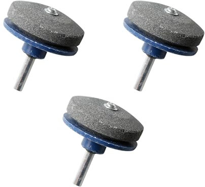 Tabanzhe 3 PCS Lawnmower Sharpener Kit,Professional Blade Rotary Lawn Mower,Heavy Duty Garden Tool Sharpener Balancer,for Spades Hoes Lawn Edgers Tool Most Power Drill Hand Drill